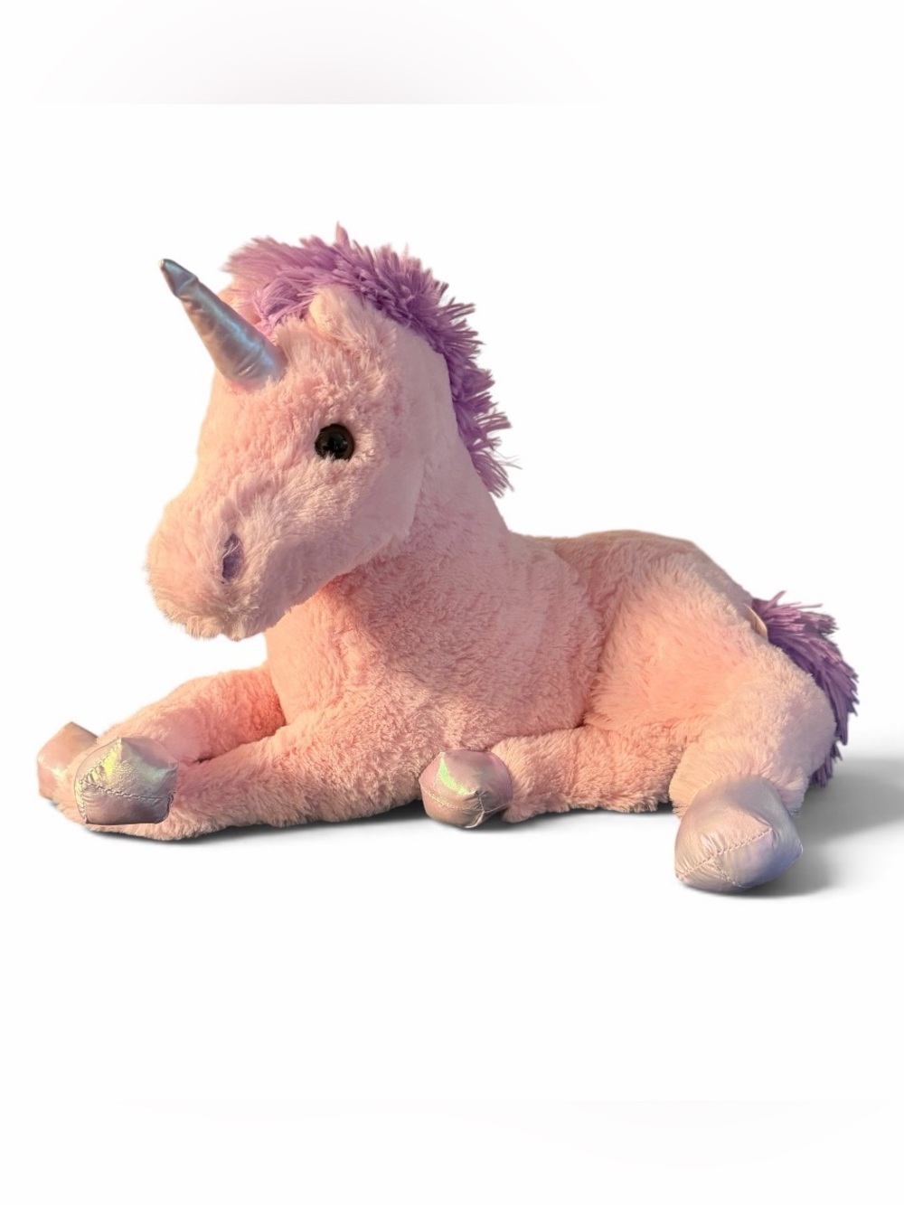 Goffa Pink w/ Purple Mane Unicorn Plush Stuffed Animal Small 15” PA-5022